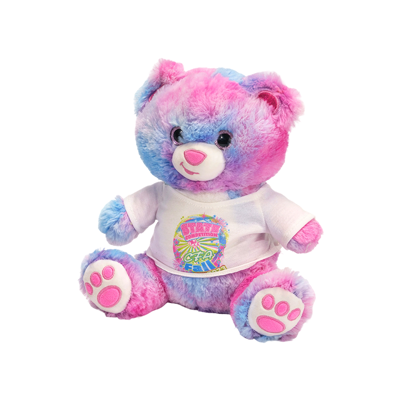Soft stuffed rainbow-colored classic   bear plush toy