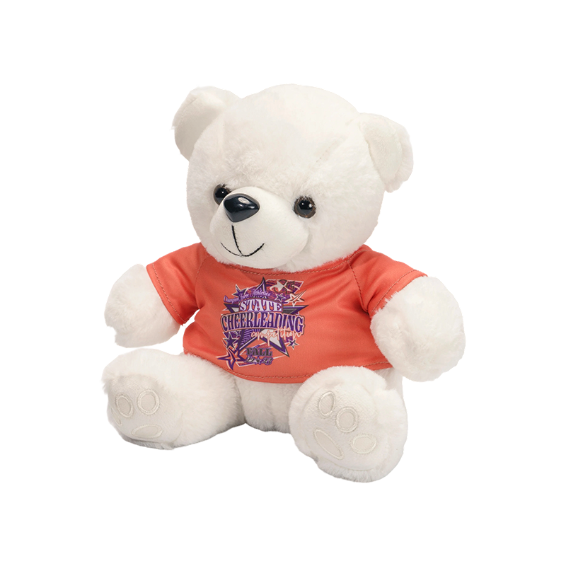 Adorable   bear plush toy wearing a T-shirt